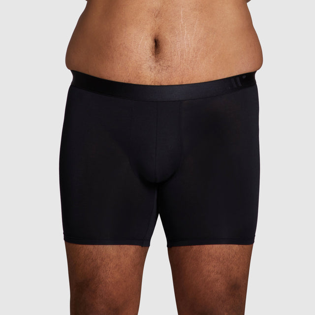 ALPHX Modern Fit Comfort Class Boxer Boxer Brief Midnight Black