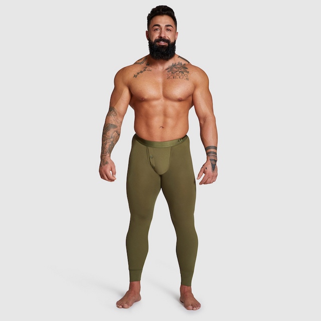 ALPHX Athletic Fit Union Pant for Men Moss Green