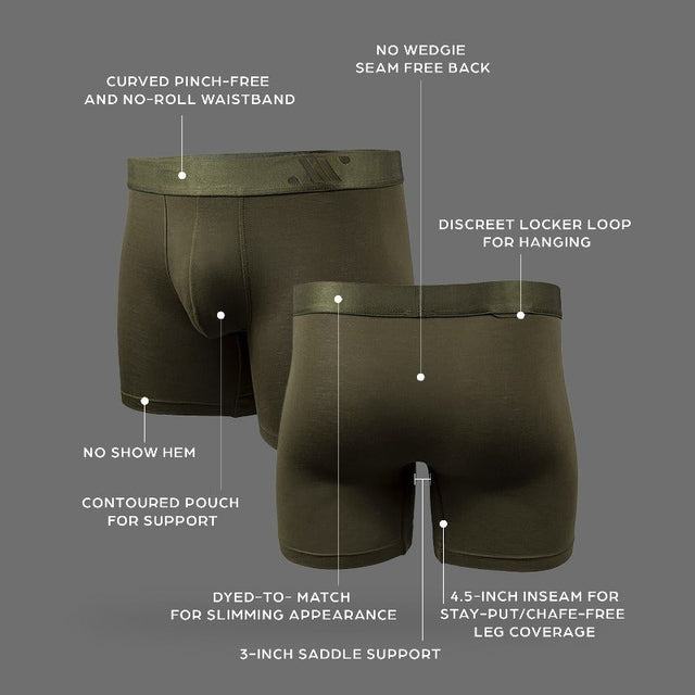 ALPHX Modern Fit Comfort Class Boxer Brief Moss Green