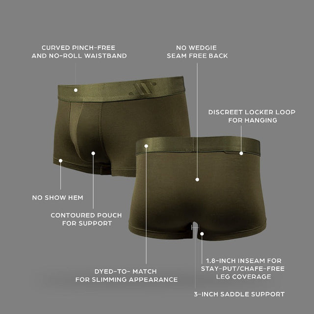 ALPHX Athletic Fit Comfort Class Trunk Moss Green