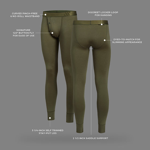 ALPHX Athletic Fit Union Pant for Men Moss Green