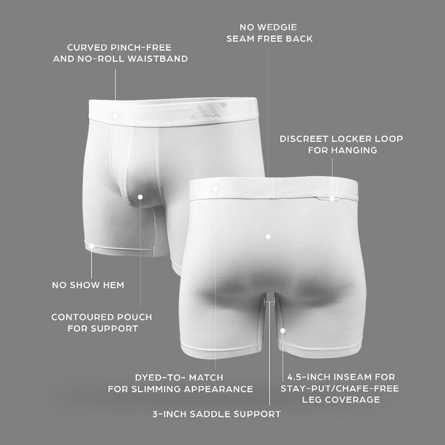 ALPHX Athletic Fit Comfort Class Boxer Brief Frost White