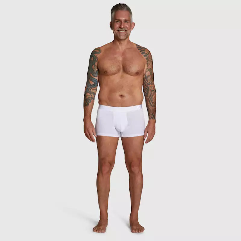 ALPHX Comfort Class Trunk - Modern Fit - Frost White | ALPHX.com Underwear ALPHX Alphx.com