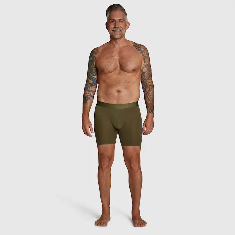 ALPHX Comfort Class Boxer Brief - Modern Fit - Moss Green| ALPHX.com Underwear ALPHX Alphx.com