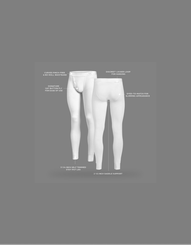ALPHX Union Pant Home Wear Long John in white-features and benefits