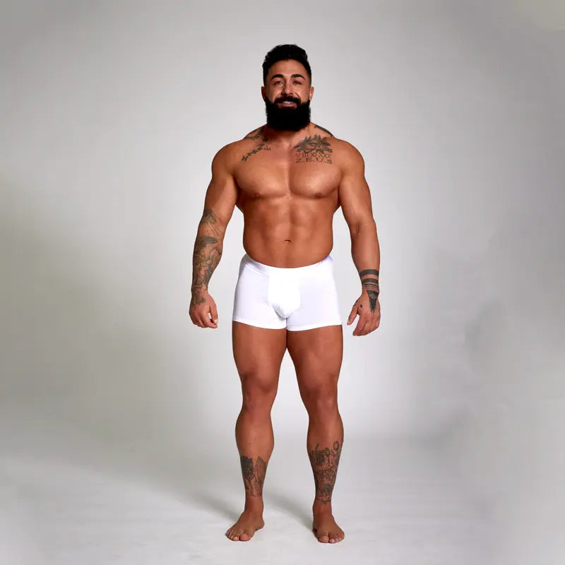 ALPHX Athletic Fit Trunks –Frost White Support &amp; Comfort Redefined Underwear ALPHX Alphx.com