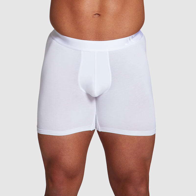 Extended Sizes White Performance Underwear.