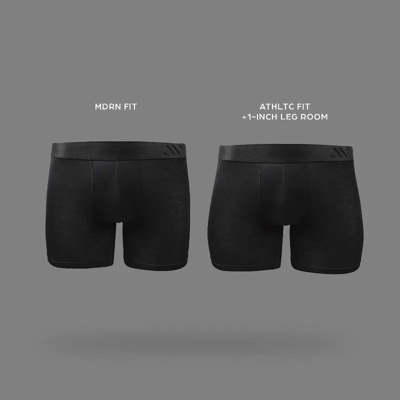 ALPHX Boxer Briefs Athletic Fit Midnight Black – Extra Leg Room Underwear ALPHX Alphx.com