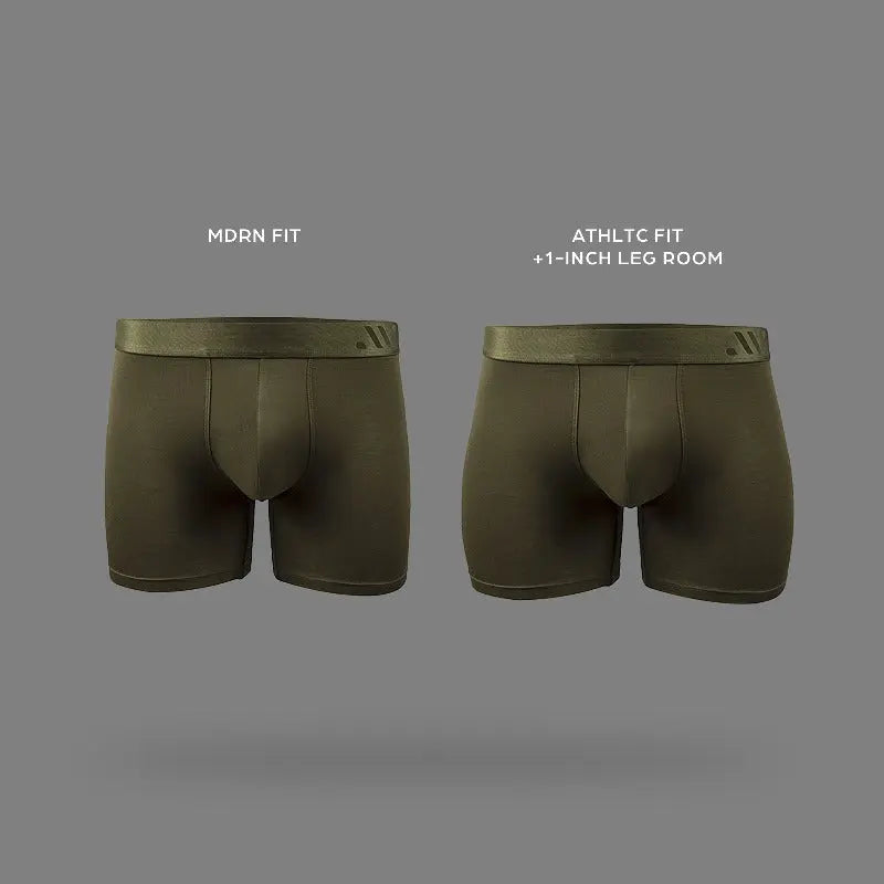 ALPHX Boxer Briefs Athletic Fit Moss Green – Extra Room More Comfort Underwear ALPHX Alphx.com