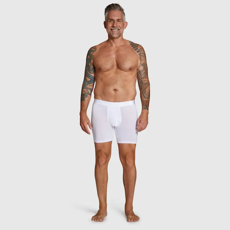 ALPHX Comfort Class Boxer Brief - Modern Fit - Frost White | ALPHX.com Underwear ALPHX Alphx.com