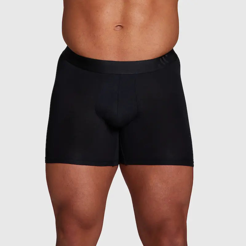 ALPHX Boxer Briefs Athletic Fit Midnight Black – Extra Leg Room Underwear ALPHX Alphx.com