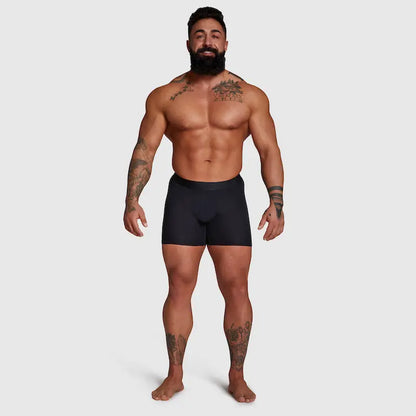 ALPHX Boxer Briefs Athletic Fit Midnight Black – Extra Leg Room Underwear ALPHX Alphx.com