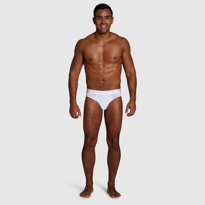 ALPHX Briefs Modern Fit Frost White- Low Rise Full Coverage Underwear ALPHX Alphx.com