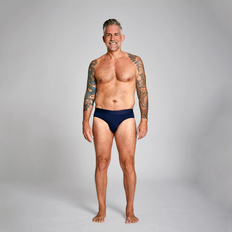 ALPHX Briefs Modern Fit Maritime Navy Blue - Low Rise Full Coverage Underwear ALPHX Alphx.com