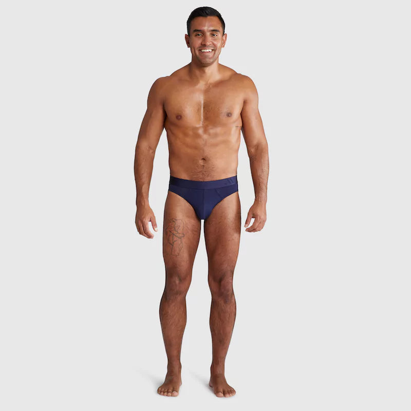 ALPHX Briefs Modern Fit Maritime Navy Blue - Low Rise Full Coverage Underwear ALPHX Alphx.com