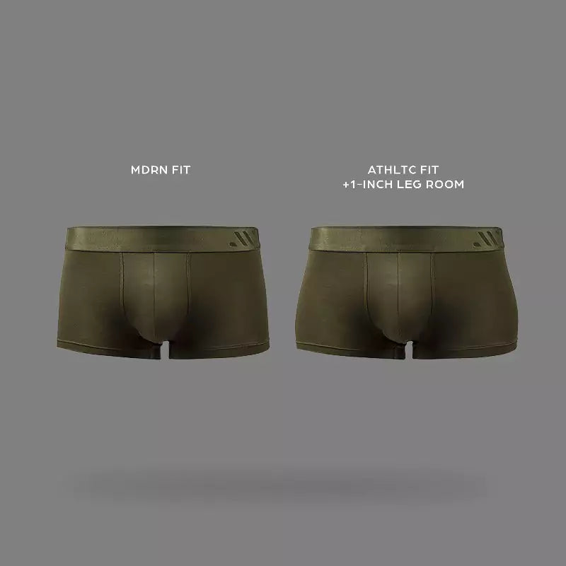 ALPHX Modern Fit Trunks –Moss Green Support &amp; Comfort Redefined Underwear ALPHX Alphx.com