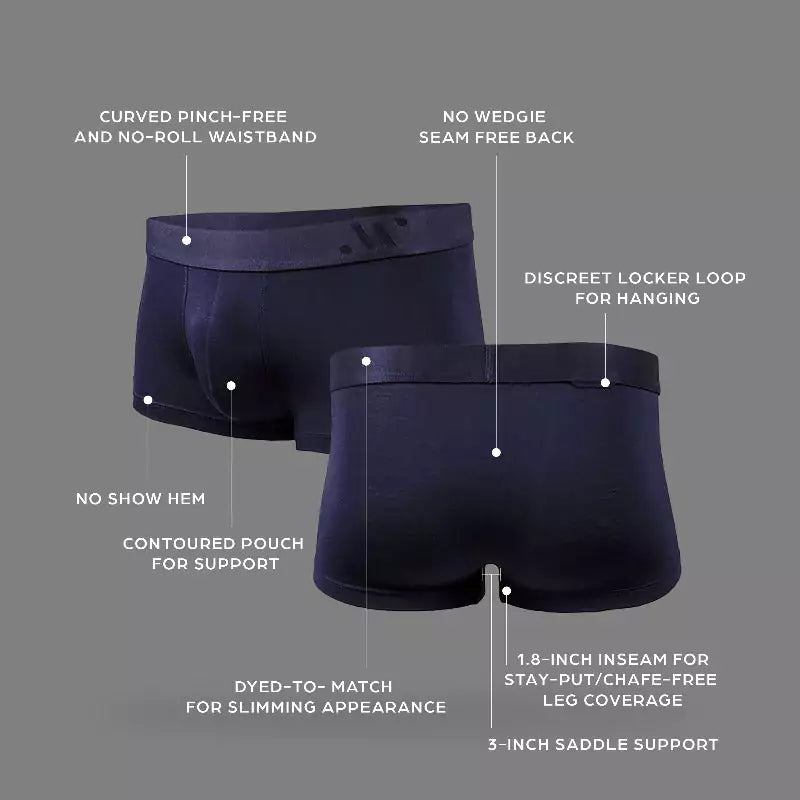 ALPHX Athletic Fit Trunks – Maritime Navy | Support &amp; Comfort Redefined Underwear ALPHX Alphx.com