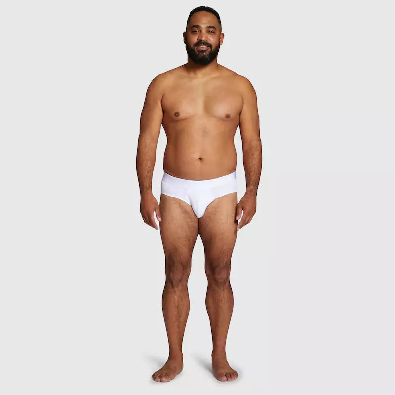 ALPHX Briefs Modern Fit Frost White- Low Rise Full Coverage Underwear ALPHX Alphx.com