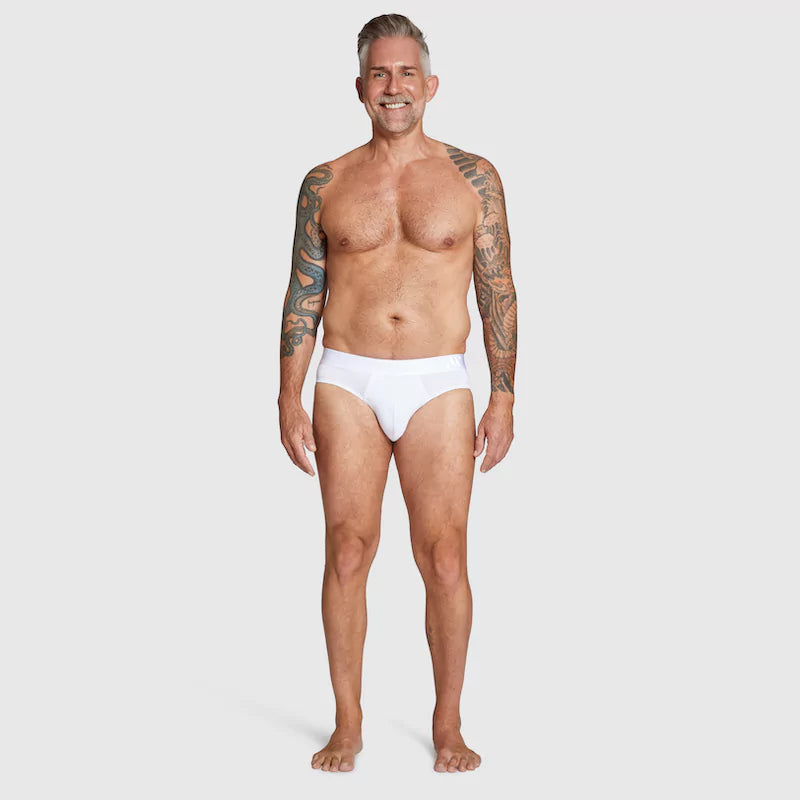 ALPHX Briefs Modern Fit Frost White- Low Rise Full Coverage Underwear ALPHX Alphx.com