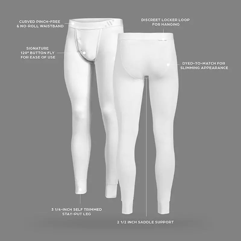 ALPHX Union Pants – Frost White Modern Fit for a Sleek, Bulk-Free Feel Underwear ALPHX Alphx.com