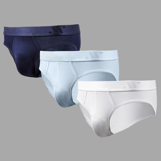 ALPHX Classic Buy 3 Briefs and Save 20% Navy, Glacier Blue, White